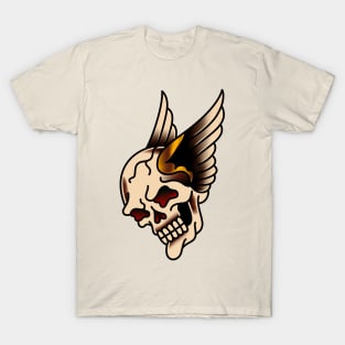 American Traditional Winged Skull T-Shirt